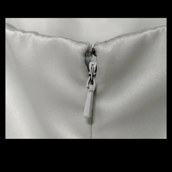 👗Size 7/8 Formal Prom Dress/Ball Gown Silver - Picture 10 of 12